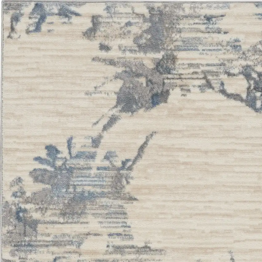 Ivory Floral Power Loom Area Rug Photo 7