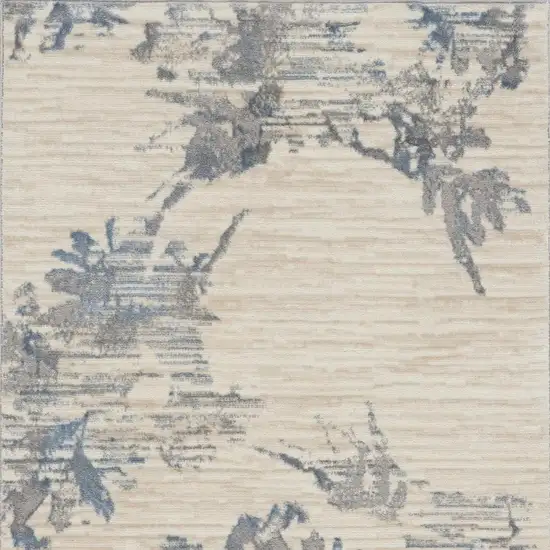 Ivory Floral Power Loom Area Rug Photo 3