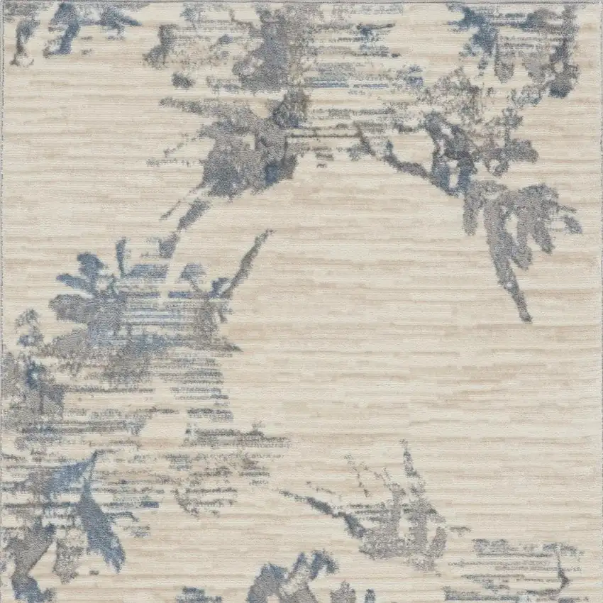 Ivory Floral Power Loom Area Rug Photo 3