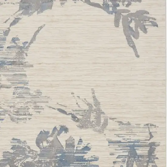 Ivory Floral Power Loom Area Rug Photo 8