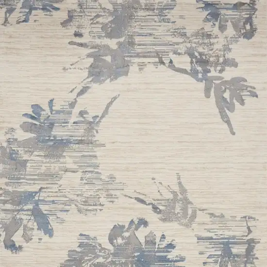 Ivory Floral Power Loom Area Rug Photo 4