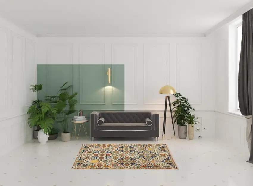 Ivory Floral Power Loom Area Rug Photo 2