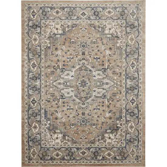 Ivory Floral Power Loom Area Rug Photo 4