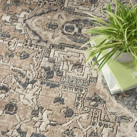 Ivory Floral Power Loom Area Rug Photo 8