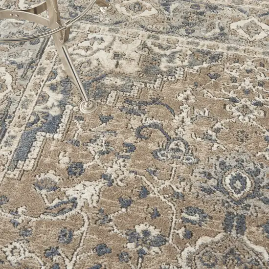 Ivory Floral Power Loom Area Rug Photo 8