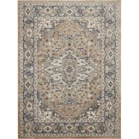 Ivory Floral Power Loom Area Rug Photo 4
