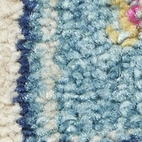 Ivory Floral Power Loom Area Rug Photo 1