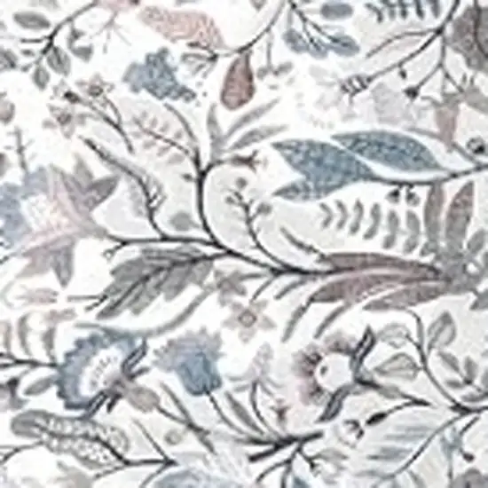 Ivory Floral Power Loom Washable Non Skid Runner Rug Photo 8
