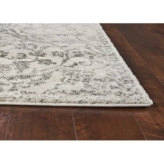 Ivory Floral Vines Area Rug Photo 4