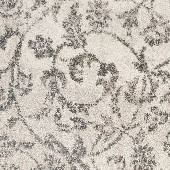 Ivory Floral Vines Area Rug Photo 2