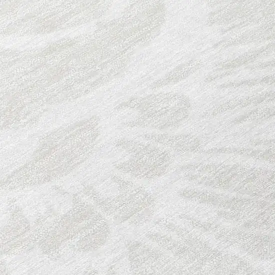 Ivory Floral Washable Non Skid Indoor Outdoor Area Rug Photo 8