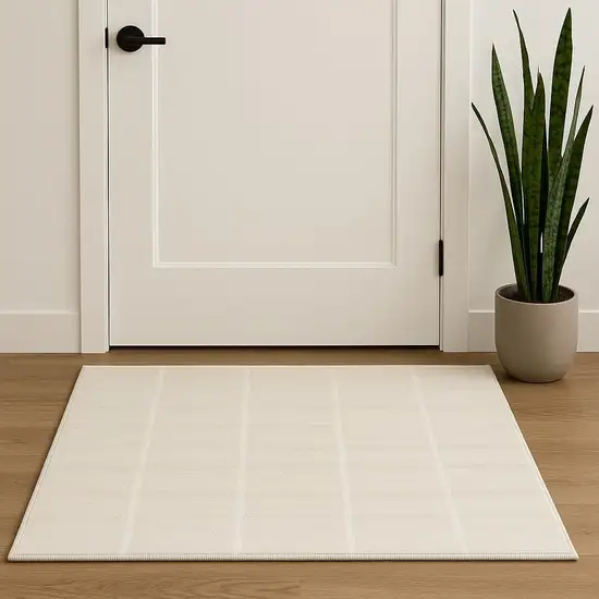 Ivory Geometric Area Rug Photo 1