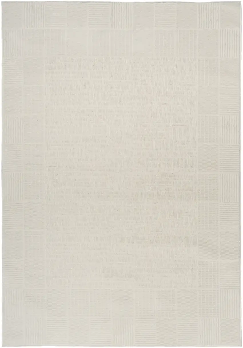 Ivory Geometric Area Rug Photo 2