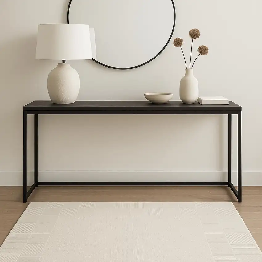 Ivory Geometric Area Rug Photo 1