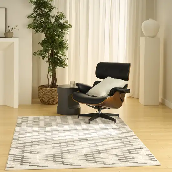 Ivory Geometric Area Rug Photo 6