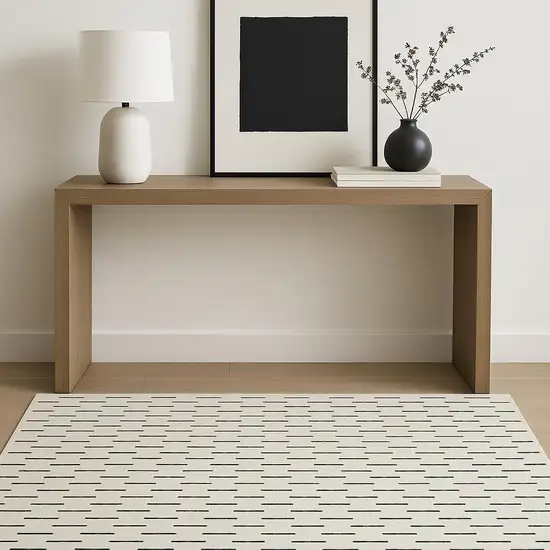 Ivory Geometric Area Rug Photo 1