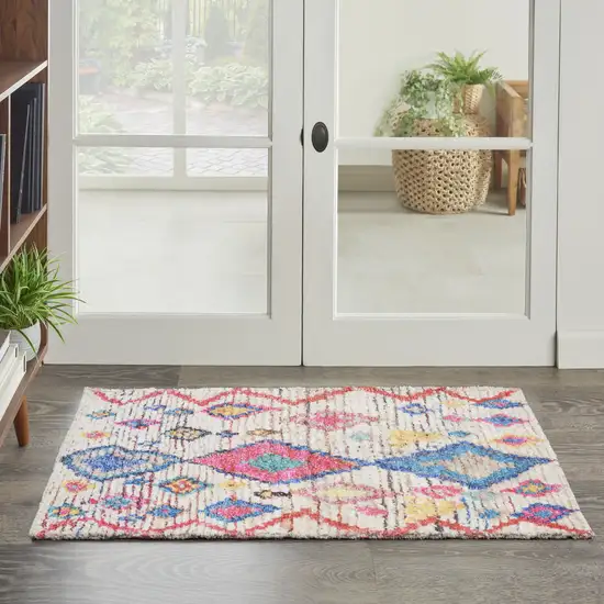 Ivory Geometric Area Rug Photo 4