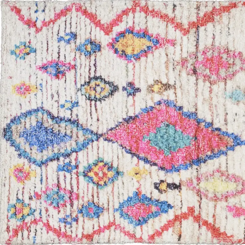 Ivory Geometric Area Rug Photo 8