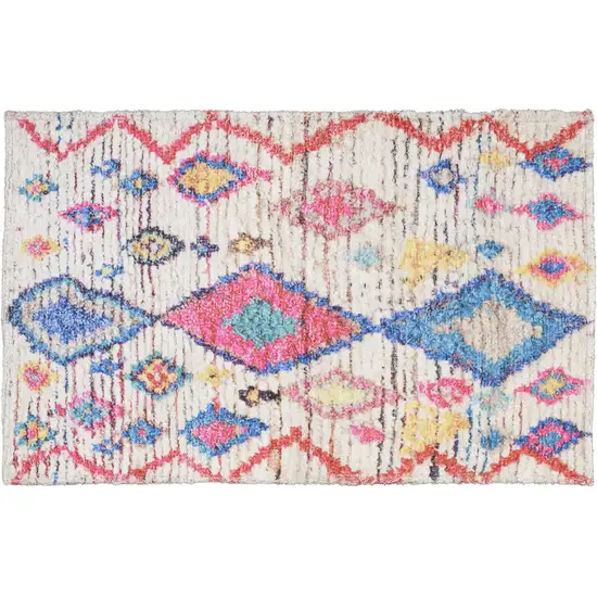 Ivory Geometric Area Rug Photo 1