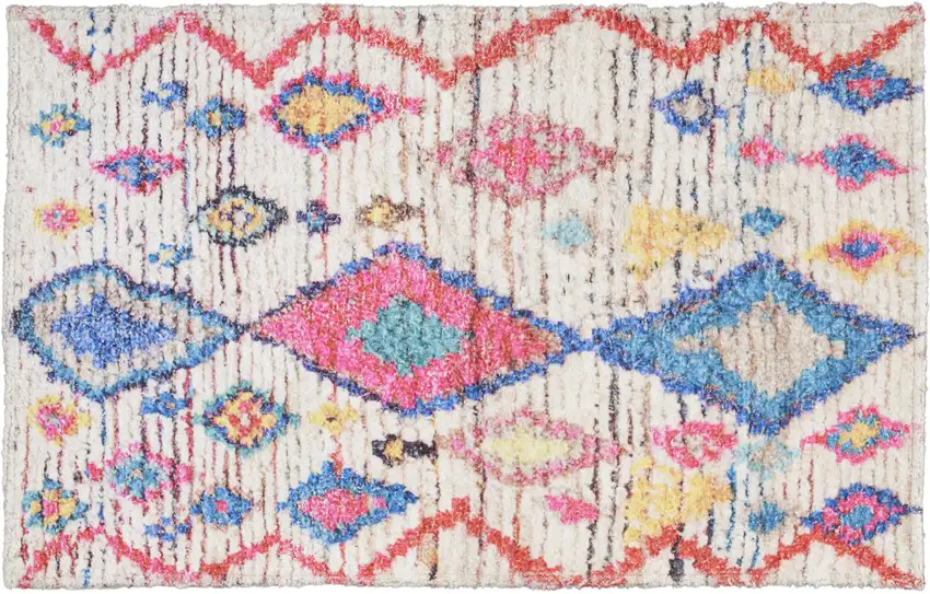 Ivory Geometric Area Rug Photo 1