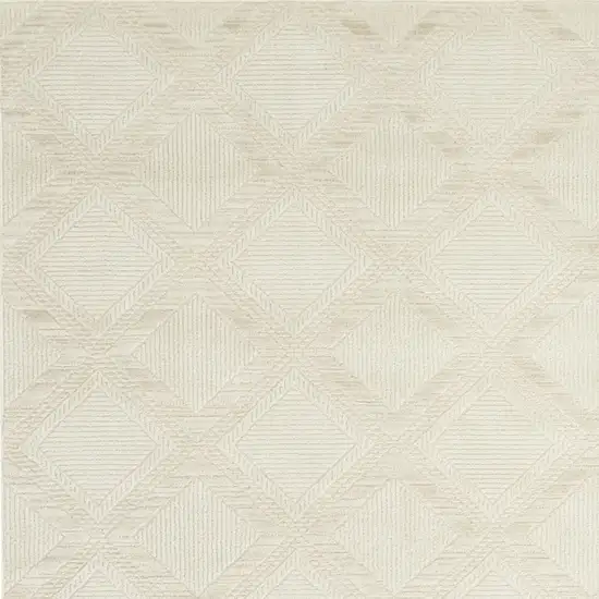 Ivory Geometric Area Rug Photo 8