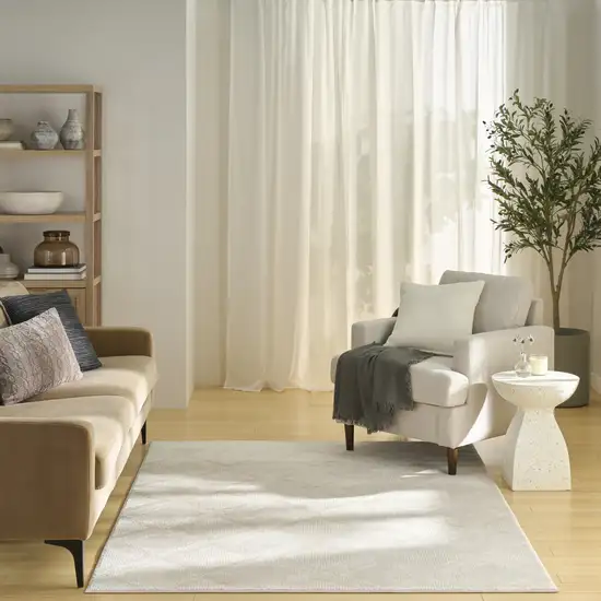 Ivory Geometric Area Rug Photo 6