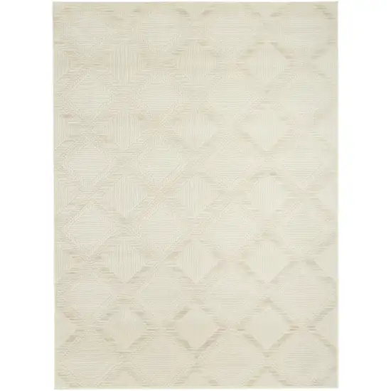 Ivory Geometric Area Rug Photo 9