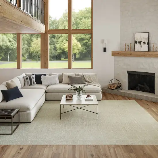 Ivory Geometric Area Rug Photo 5