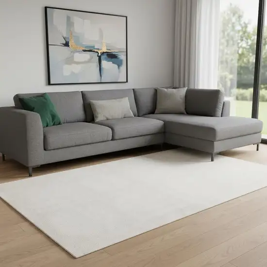 Ivory Geometric Area Rug Photo 1
