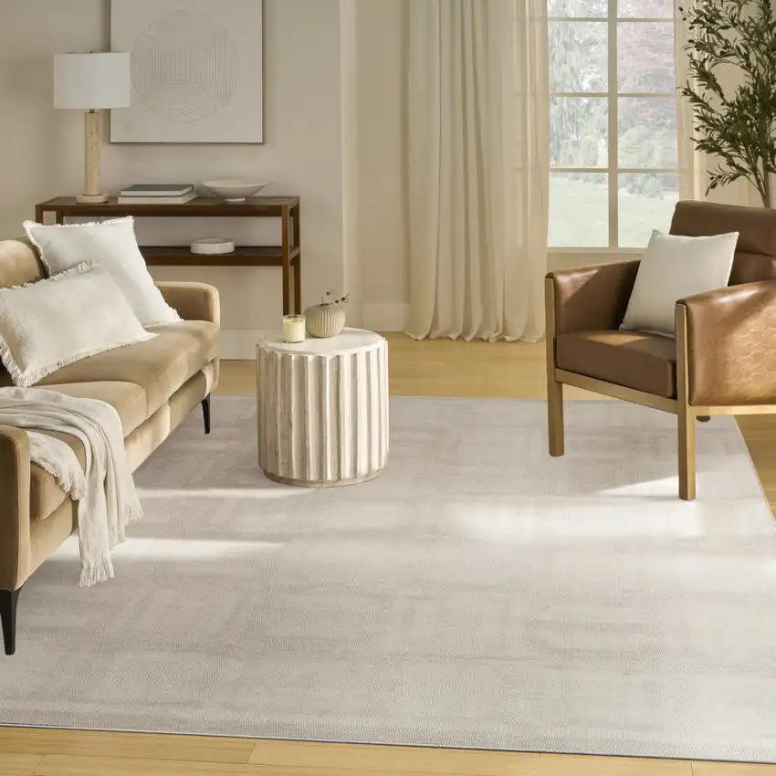 Ivory Geometric Area Rug Photo 7