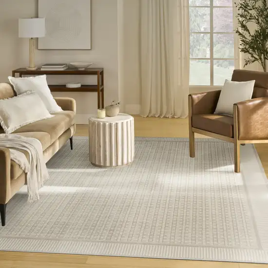 Ivory Geometric Area Rug Photo 5