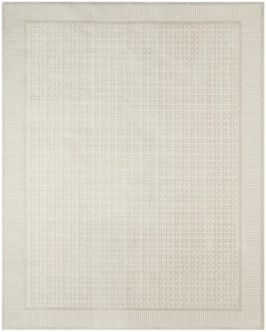 Ivory Geometric Area Rug Photo 7