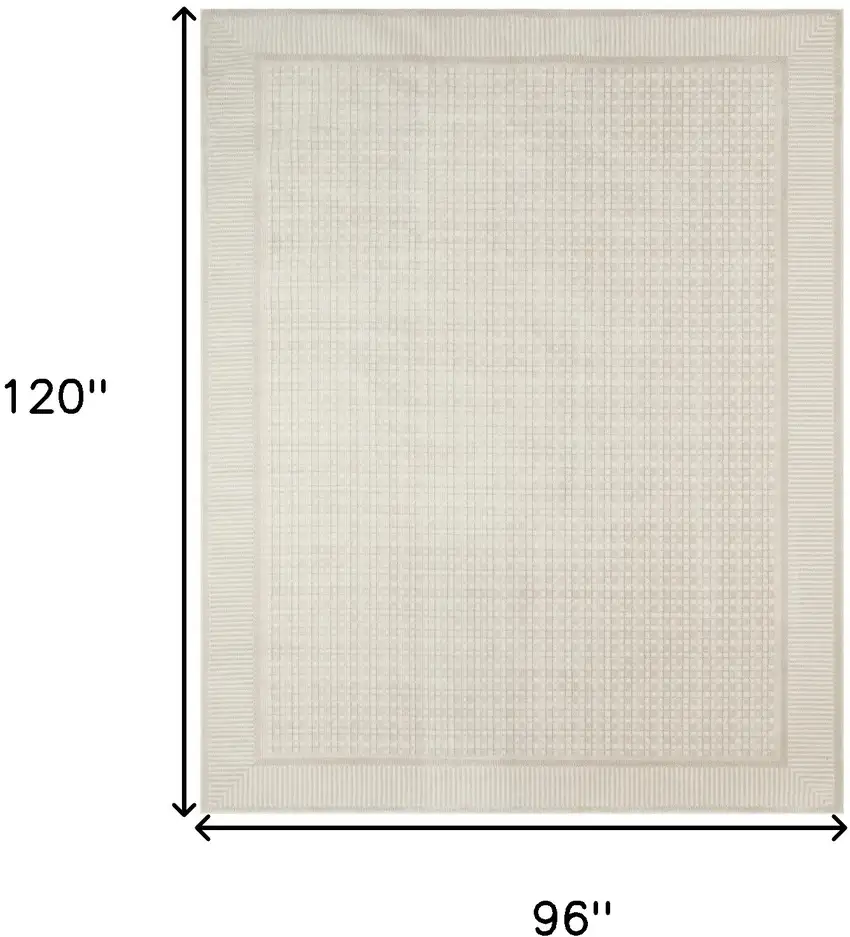 Ivory Geometric Area Rug Photo 9