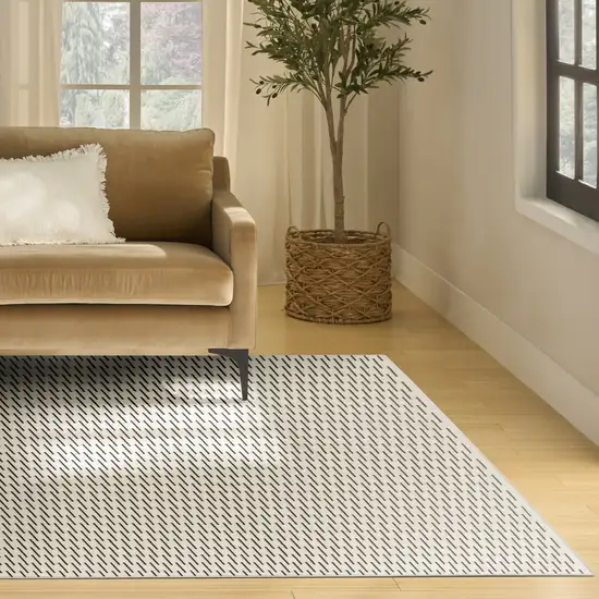Ivory Geometric Area Rug Photo 7