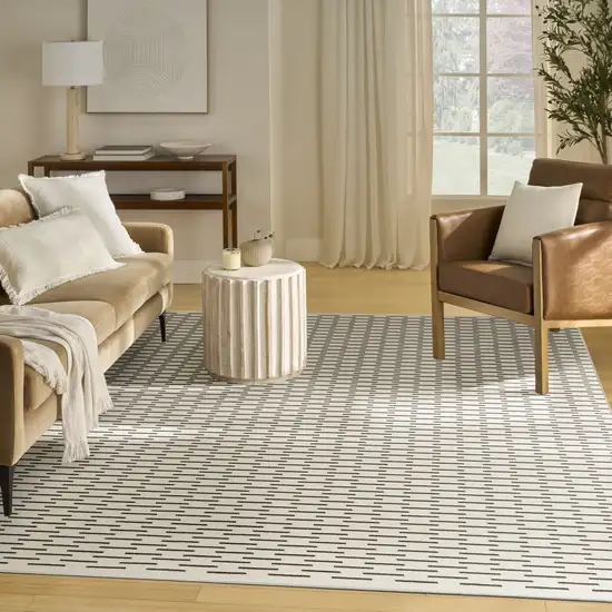 Ivory Geometric Area Rug Photo 6