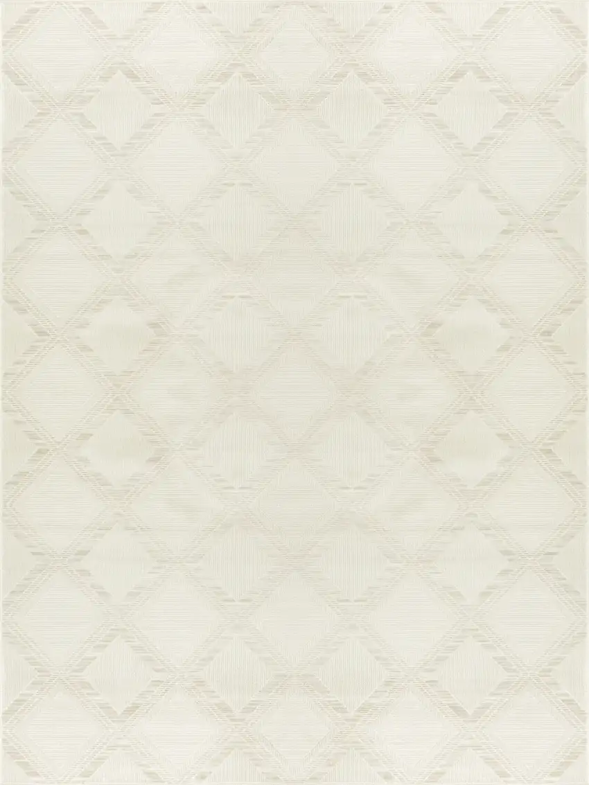 Ivory Geometric Area Rug Photo 2
