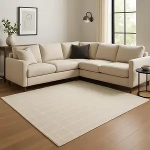 Photo of Ivory Geometric Area Rug