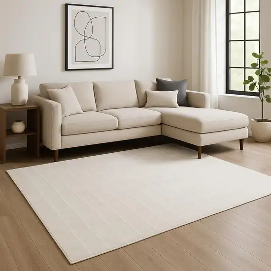 Ivory Geometric Area Rug Photo 1