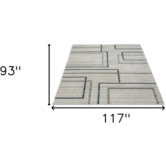 Ivory Geometric Area Rug Photo 9