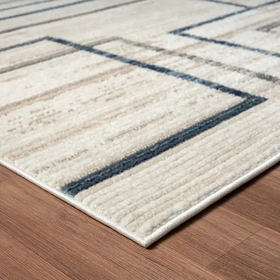 Ivory Geometric Area Rug Photo 5