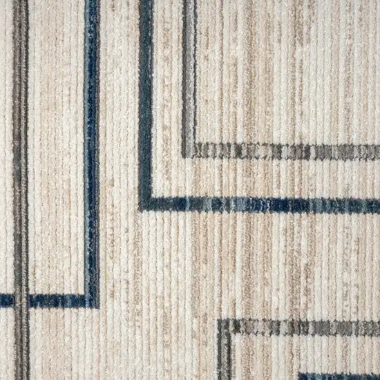 Ivory Geometric Area Rug Photo 4