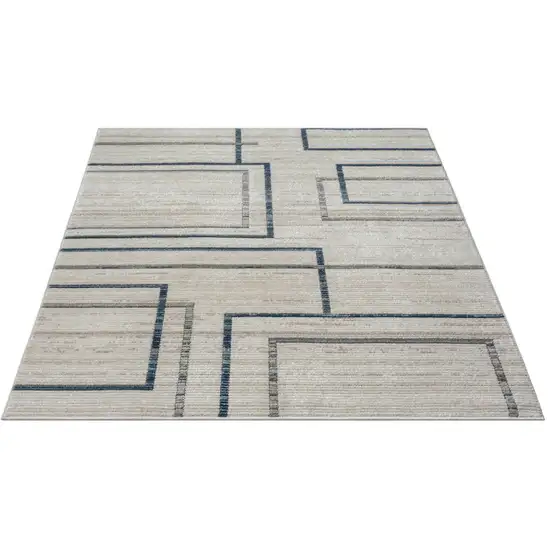 Ivory Geometric Area Rug Photo 1