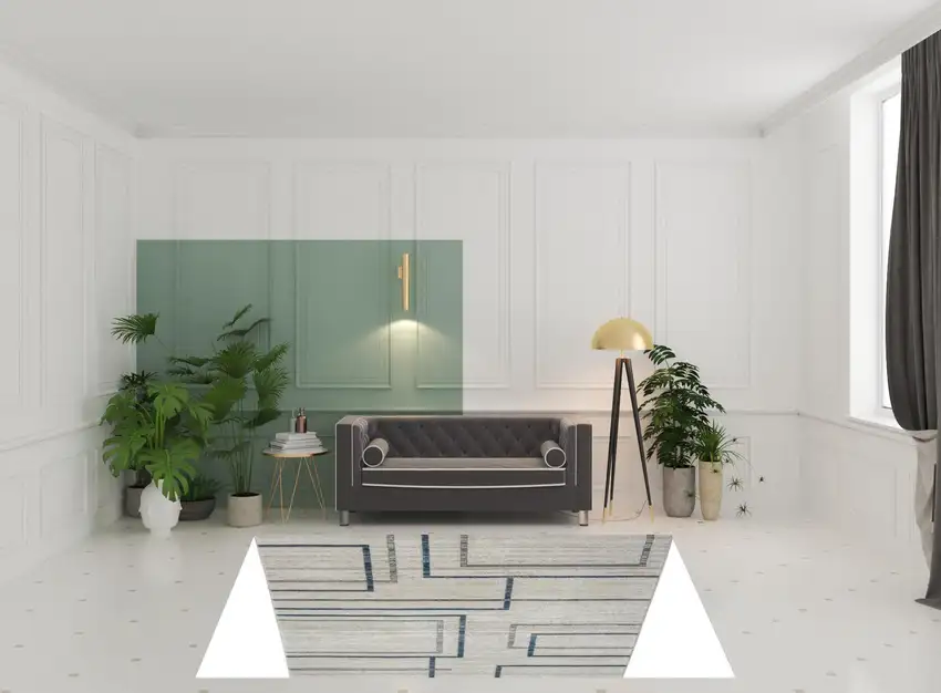 Ivory Geometric Area Rug Photo 2