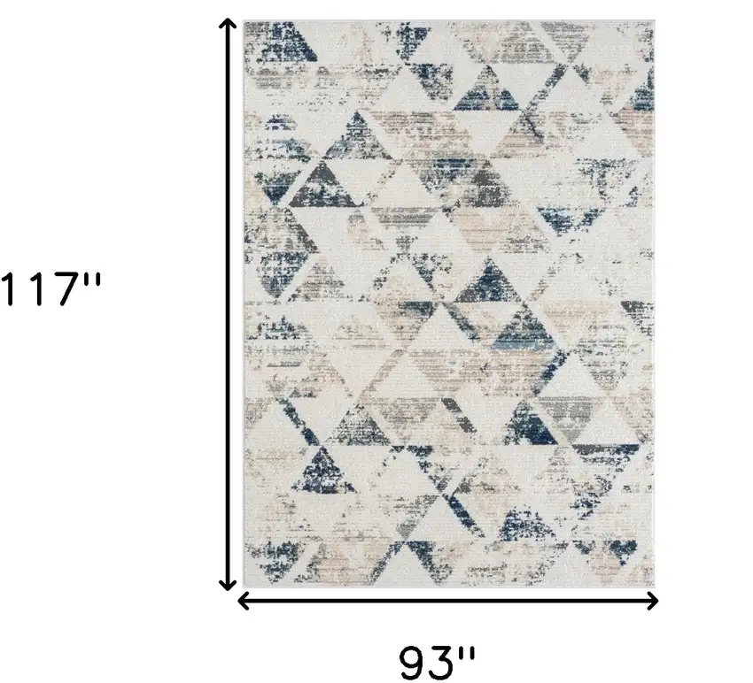 Ivory Geometric Area Rug Photo 8