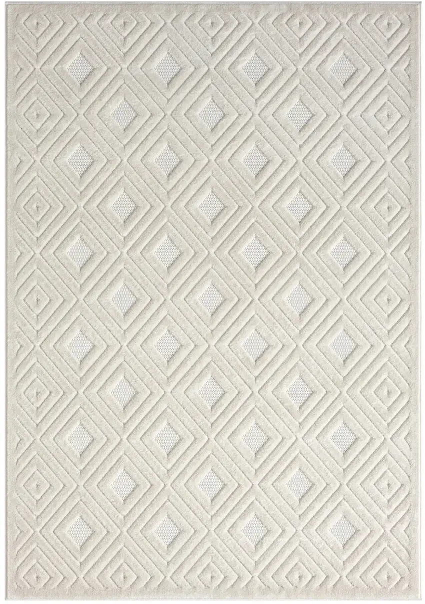 Ivory Geometric Area Rug Photo 1