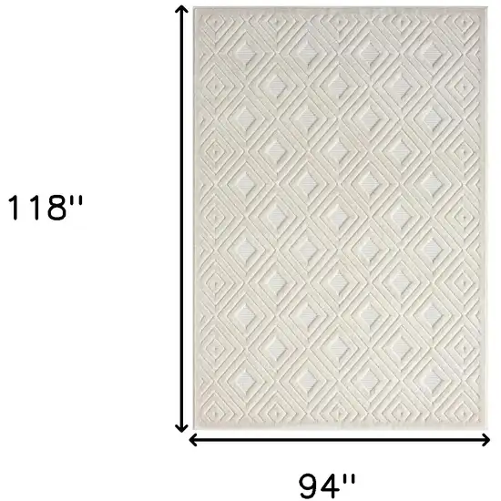 Ivory Geometric Area Rug Photo 3