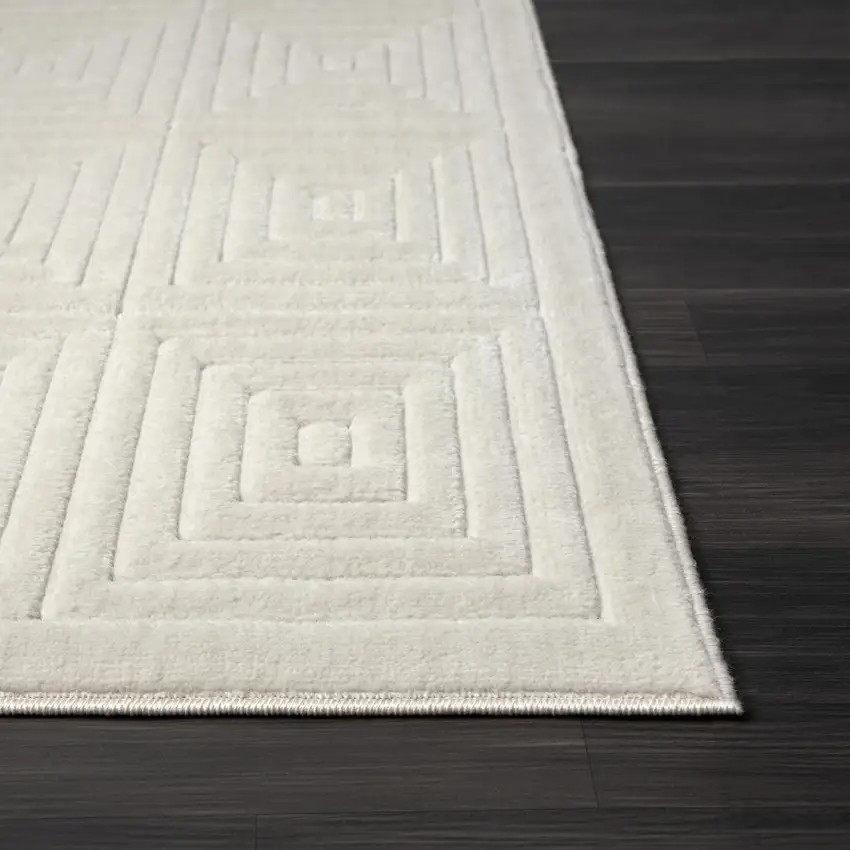 5' X 7' Ivory Geometric Area Rug Photo 3
