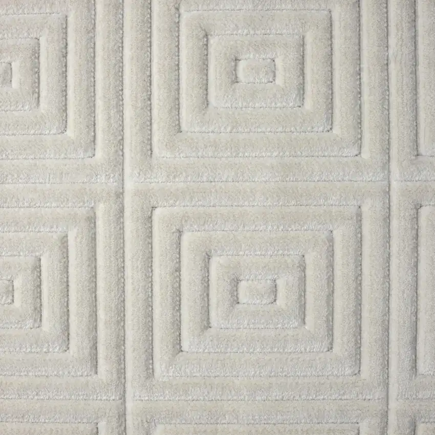 5' X 7' Ivory Geometric Area Rug Photo 2