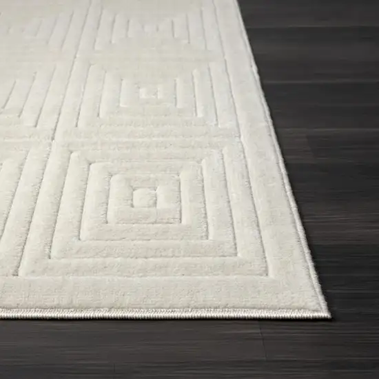 Ivory Geometric Area Rug Photo 3