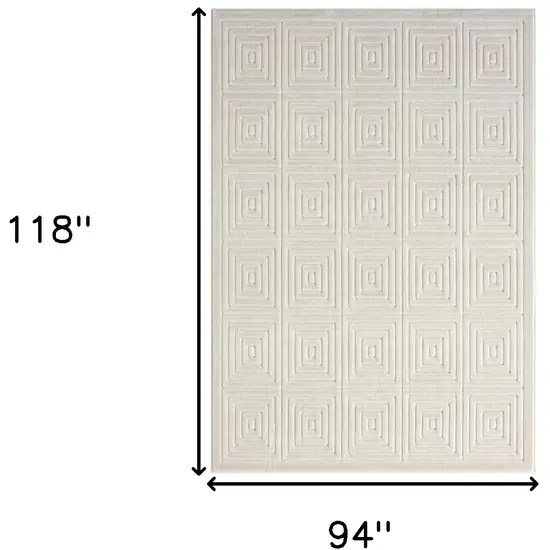 Ivory Geometric Area Rug Photo 3